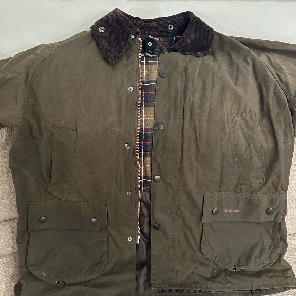 Mens Barbour Jacket Large Green